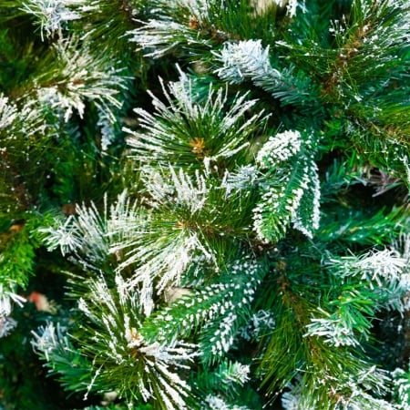 Brad Artificial De Lux de Craciun cu Zapada, Verde, B6