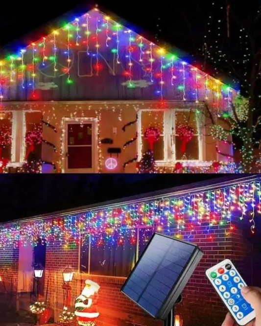 1 + 1 GRATIS DOAR AZI Instalatie LED cu incarcare solara decorativa