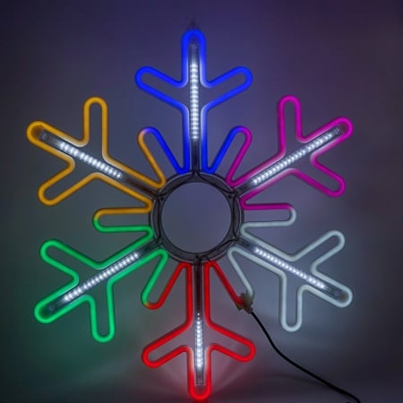 Banda led in forma de Fulg de Zapada Multicolor