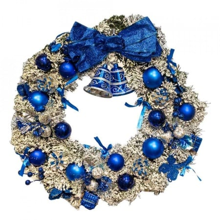 Coronita artificiala cu decoratiuni, diametru 50 cm, C7