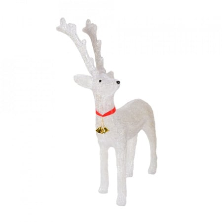 Decoratiune luminoasa de exterior, Ren din acril, dimensiune produs 60cm, 8 jocuri de lumini, cablu de alimentare 3m