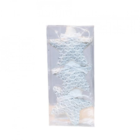Set 3 globuri in forma de stea, diametru 12 cm