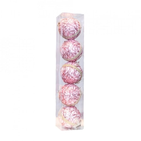 Set 5 globuri din polistiren, diametru 10cm