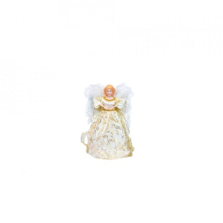 Varf de brad in forma de Ingeras ,  Auriu, dimensiune 20x5 cm